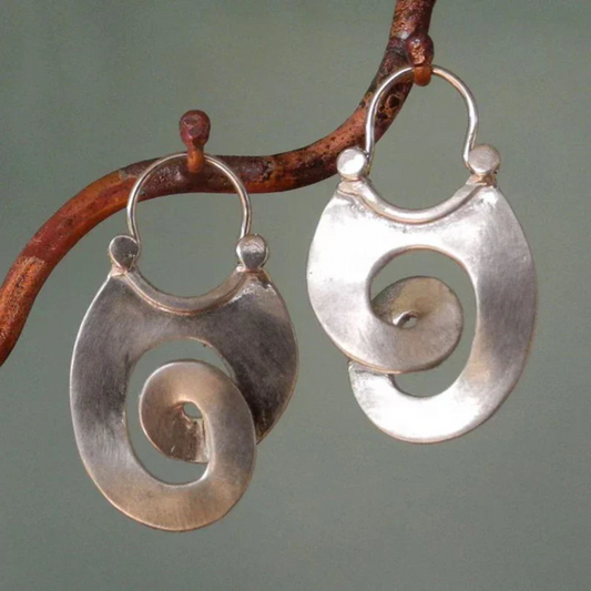 Istynto - Orecchini vintage in argento ad aspirale